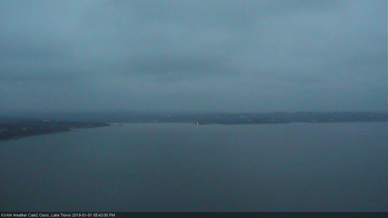 Lake Travis webcam, January 1, 2019 4:45 PM CT