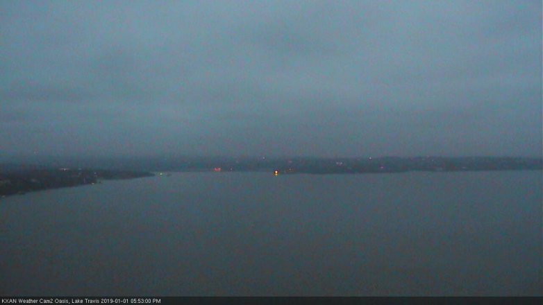 Lake Travis webcam, January 1, 2019 4:55 PM CT