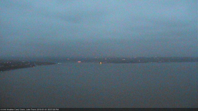 Lake Travis webcam, January 1, 2019 5:00 PM CT