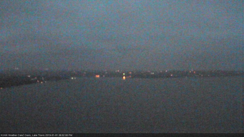 Lake Travis webcam, January 1, 2019 5:05 PM CT