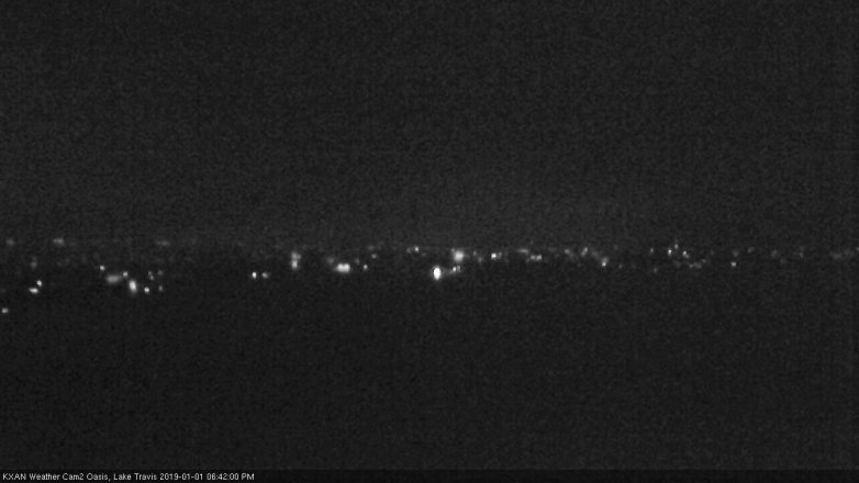 Lake Travis webcam, January 1, 2019 5:45 PM CT