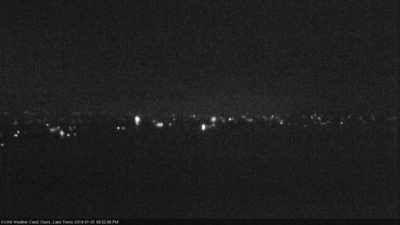 Lake Travis webcam, January 1, 2019 5:55 PM CT