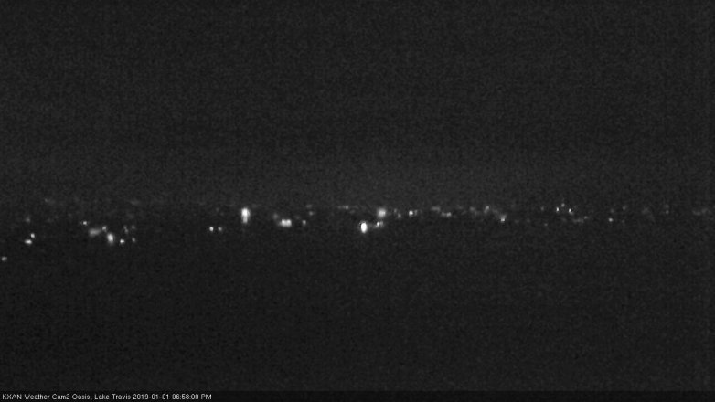 Lake Travis webcam, January 1, 2019 6:00 PM CT