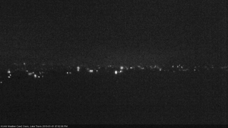 Lake Travis webcam, January 1, 2019 6:05 PM CT