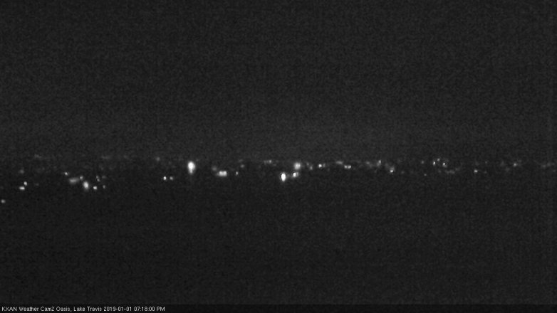 Lake Travis webcam, January 1, 2019 6:20 PM CT