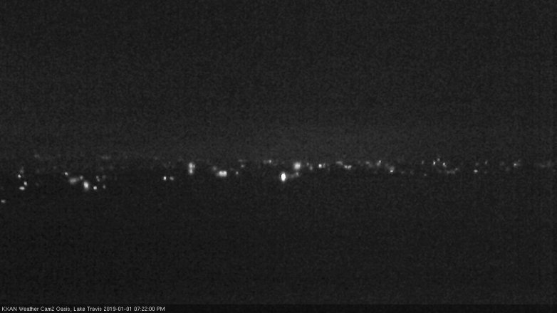 Lake Travis webcam, January 1, 2019 6:25 PM CT