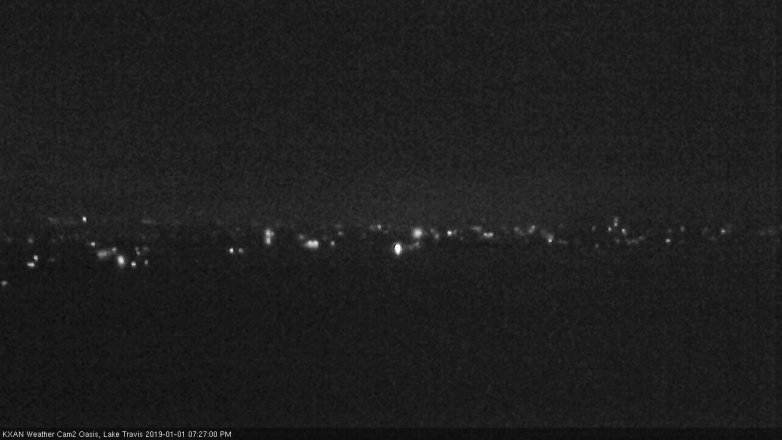 Lake Travis webcam, January 1, 2019 6:30 PM CT