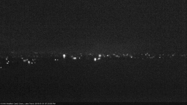 Lake Travis webcam, January 1, 2019 6:35 PM CT