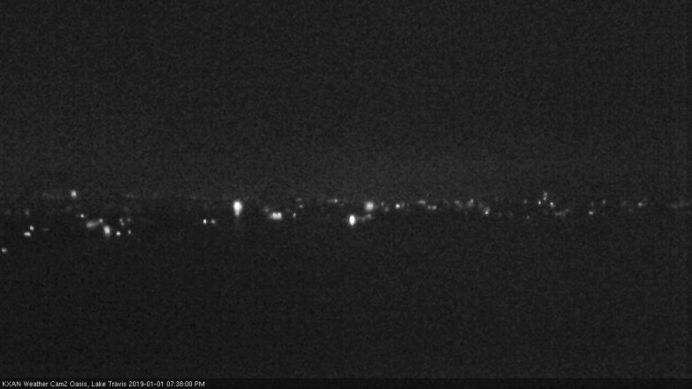 Lake Travis webcam, January 1, 2019 6:40 PM CT