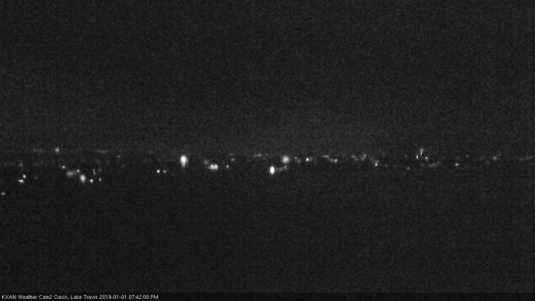 Lake Travis webcam, January 1, 2019 6:45 PM CT