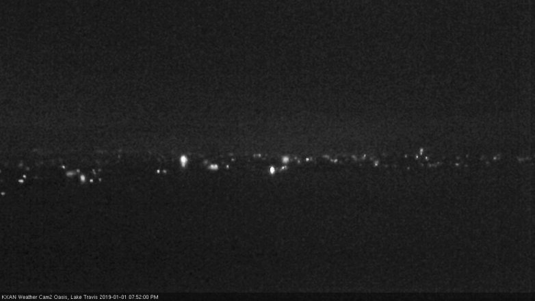 Lake Travis webcam, January 1, 2019 6:55 PM CT