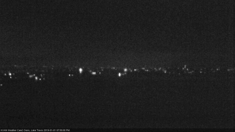 Lake Travis webcam, January 1, 2019 7:00 PM CT