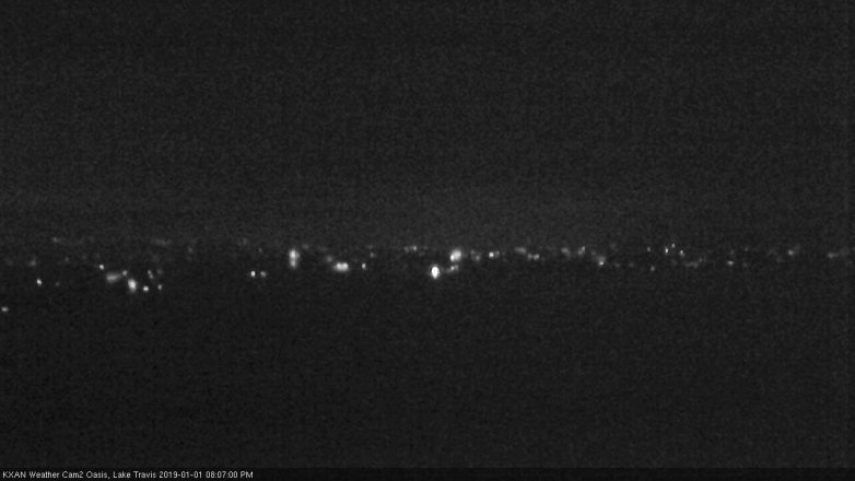 Lake Travis webcam, January 1, 2019 7:10 PM CT