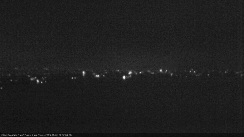Lake Travis webcam, January 1, 2019 7:35 PM CT