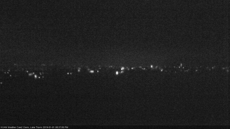 Lake Travis webcam, January 1, 2019 7:40 PM CT