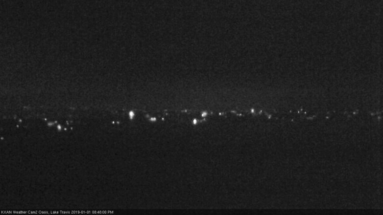 Lake Travis webcam, January 1, 2019 7:50 PM CT