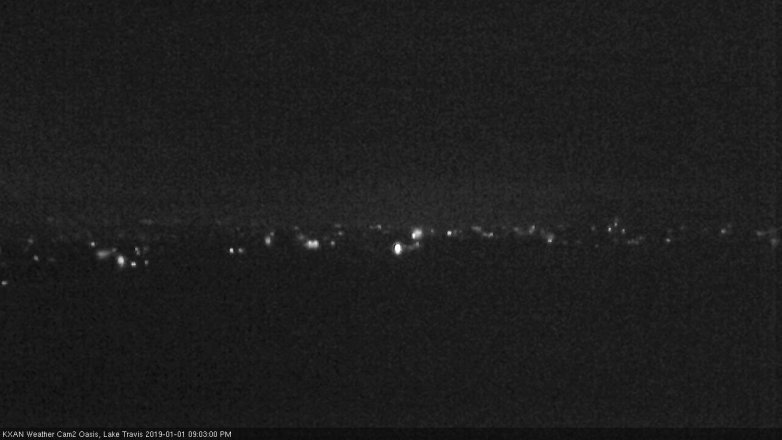 Lake Travis webcam, January 1, 2019 8:05 PM CT