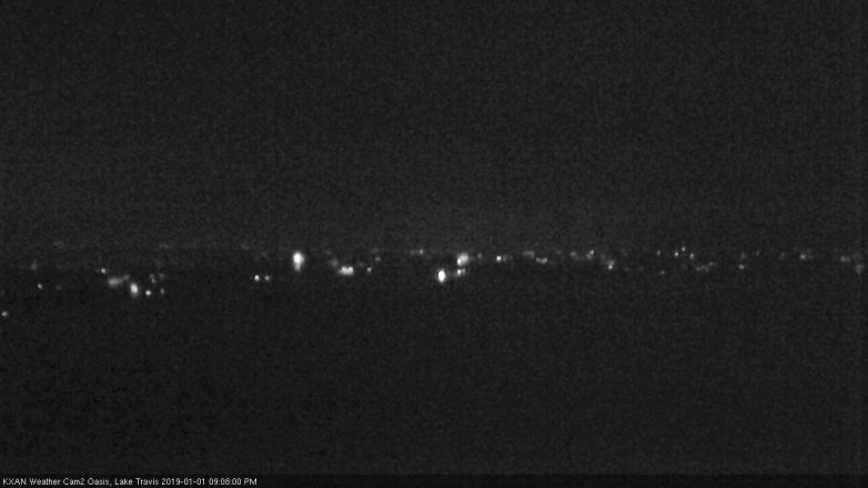 Lake Travis webcam, January 1, 2019 8:10 PM CT