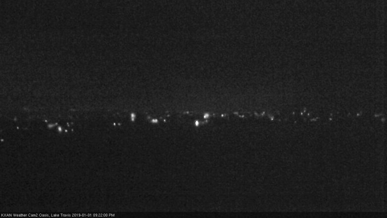 Lake Travis webcam, January 1, 2019 8:25 PM CT