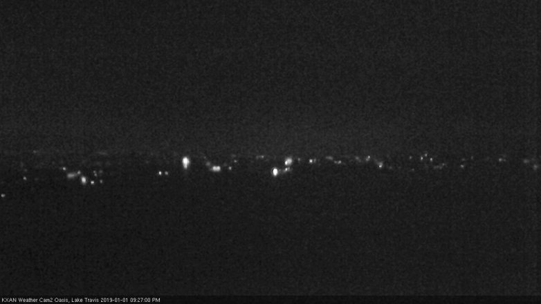 Lake Travis webcam, January 1, 2019 8:30 PM CT