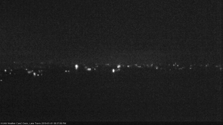Lake Travis webcam, January 1, 2019 8:40 PM CT
