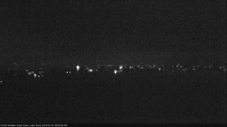 Lake Travis webcam, January 1, 2019 8:55 PM CT