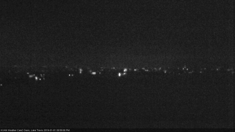Lake Travis webcam, January 1, 2019 9:00 PM CT