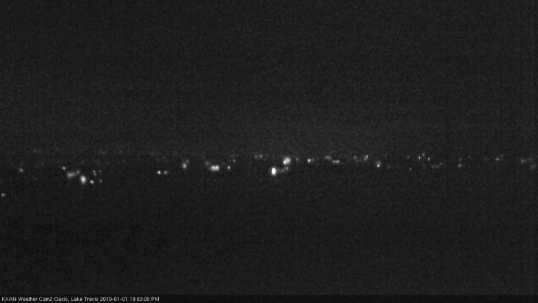 Lake Travis webcam, January 1, 2019 9:05 PM CT