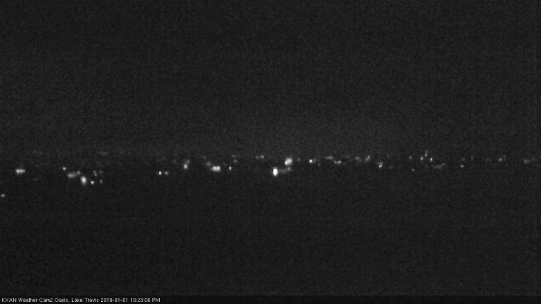 Lake Travis webcam, January 1, 2019 9:25 PM CT
