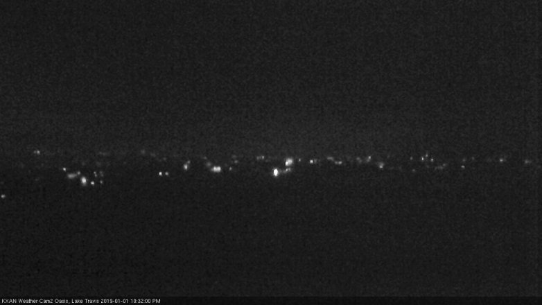 Lake Travis webcam, January 1, 2019 9:35 PM CT