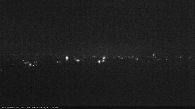 Lake Travis webcam, January 1, 2019 9:40 PM CT