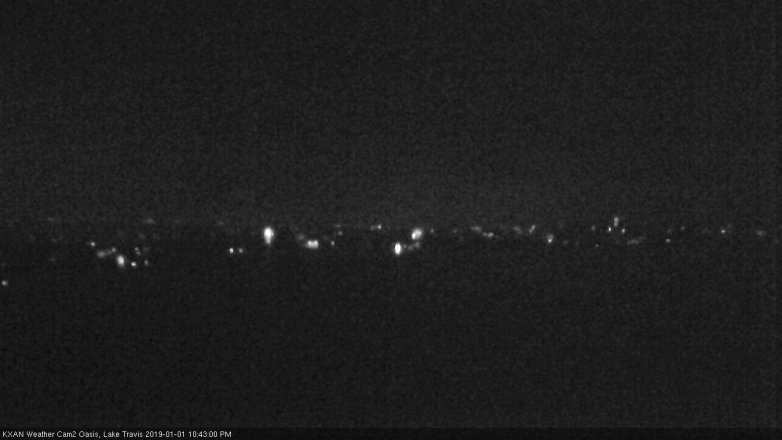 Lake Travis webcam, January 1, 2019 9:45 PM CT