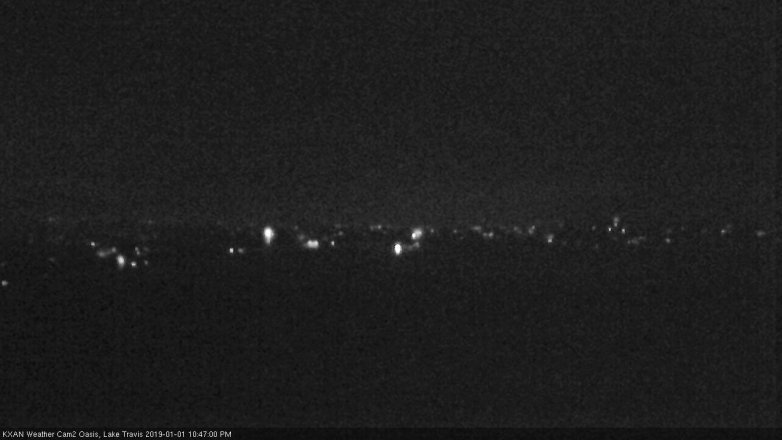 Lake Travis webcam, January 1, 2019 9:50 PM CT