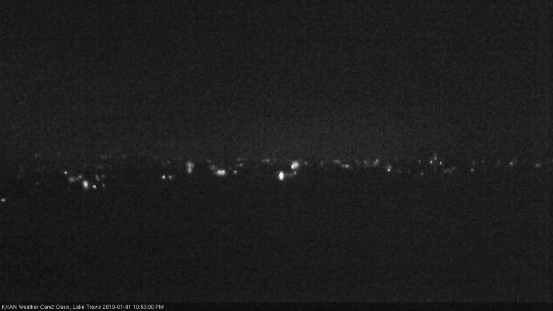 Lake Travis webcam, January 1, 2019 9:55 PM CT