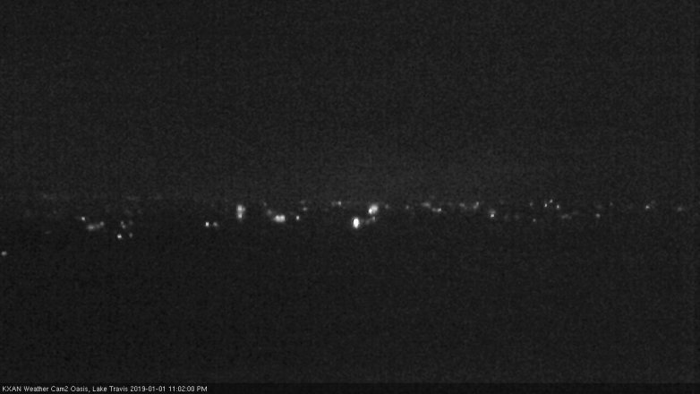 Lake Travis webcam, January 1, 2019 10:05 PM CT