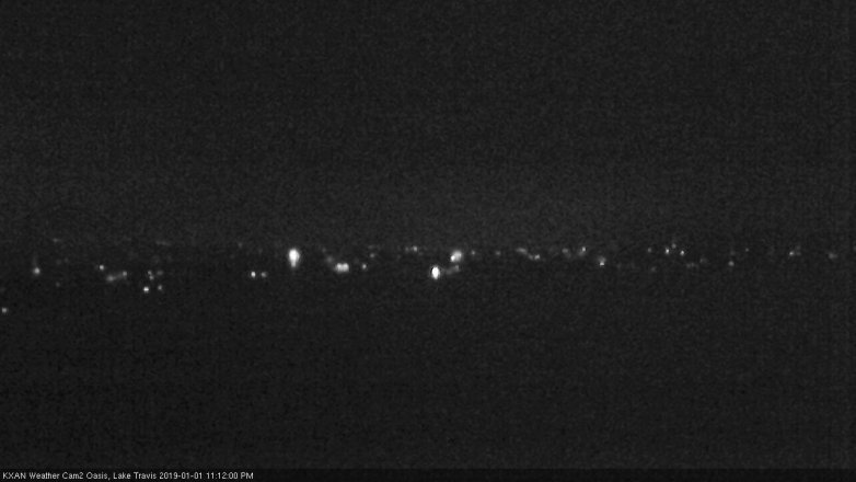 Lake Travis webcam, January 1, 2019 10:15 PM CT