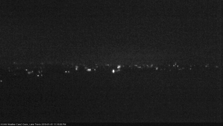 Lake Travis webcam, January 1, 2019 10:20 PM CT