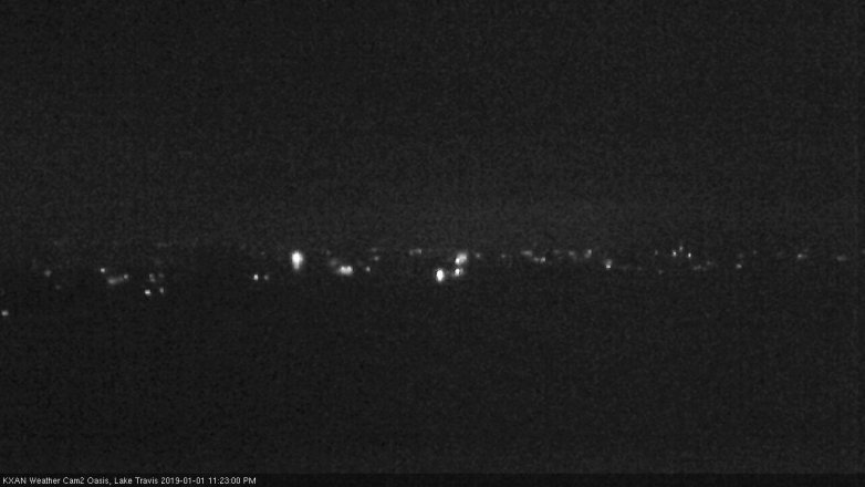 Lake Travis webcam, January 1, 2019 10:25 PM CT