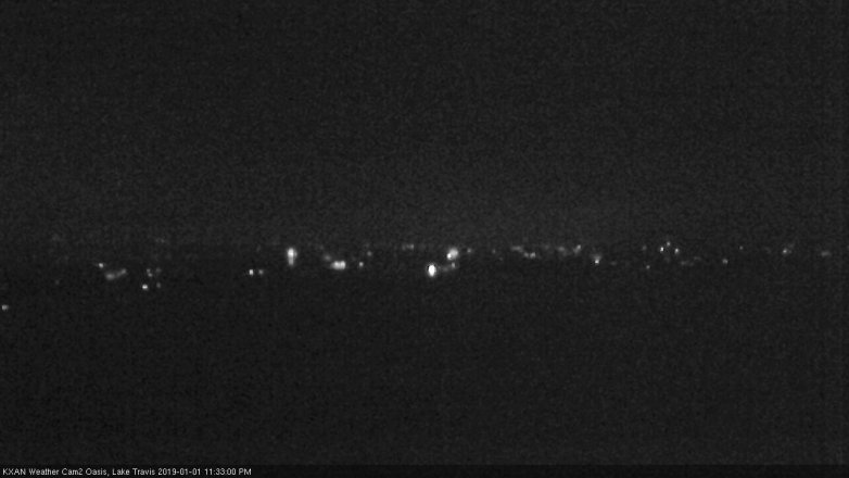 Lake Travis webcam, January 1, 2019 10:35 PM CT