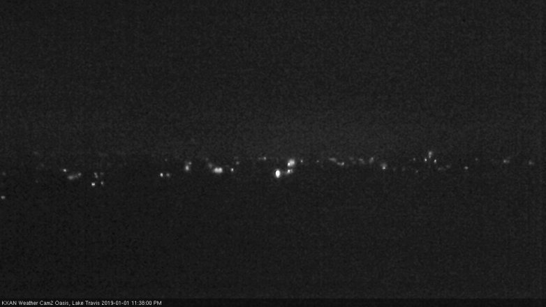 Lake Travis webcam, January 1, 2019 10:40 PM CT
