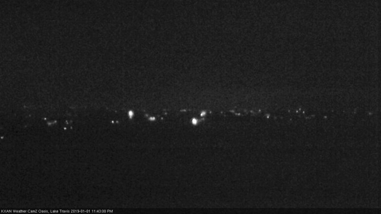 Lake Travis webcam, January 1, 2019 10:45 PM CT