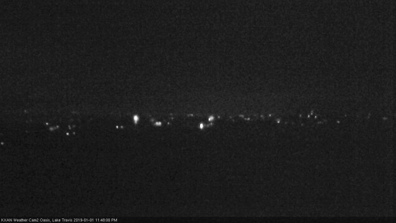 Lake Travis webcam, January 1, 2019 10:50 PM CT