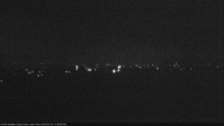 Lake Travis webcam, January 1, 2019 11:00 PM CT