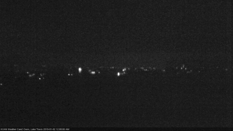 Lake Travis webcam, January 1, 2019 11:10 PM CT