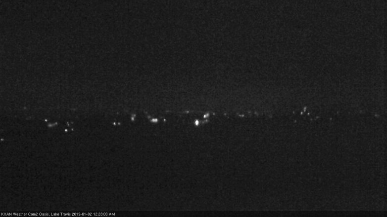 Lake Travis webcam, January 1, 2019 11:25 PM CT