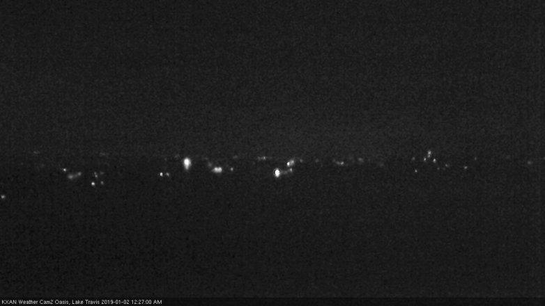 Lake Travis webcam, January 1, 2019 11:30 PM CT
