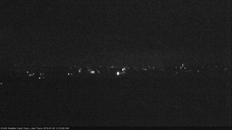 Lake Travis webcam, January 1, 2019 11:35 PM CT