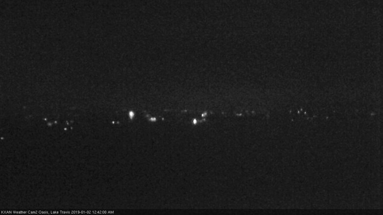 Lake Travis webcam, January 1, 2019 11:45 PM CT