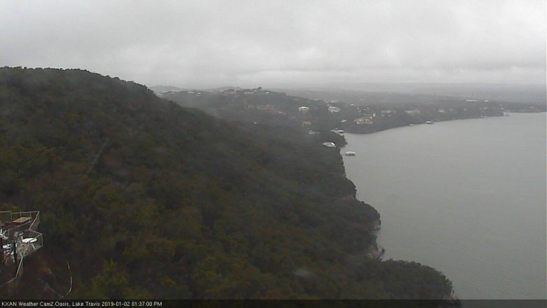 Lake Travis webcam, January 2, 2019 12:40 PM CT