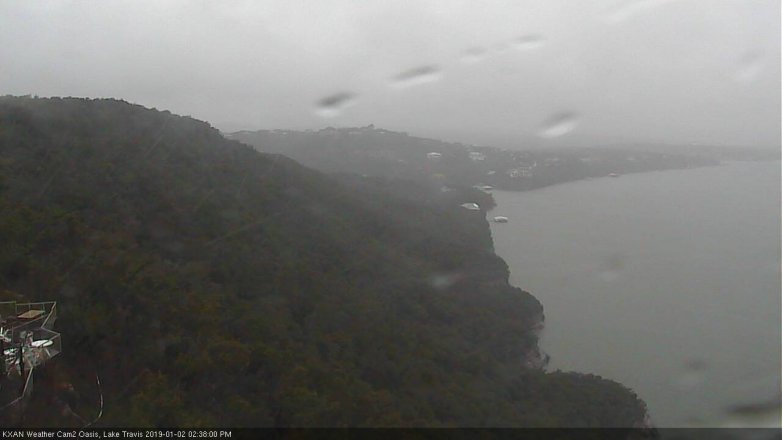 Lake Travis webcam, January 2, 2019 1:40 PM CT